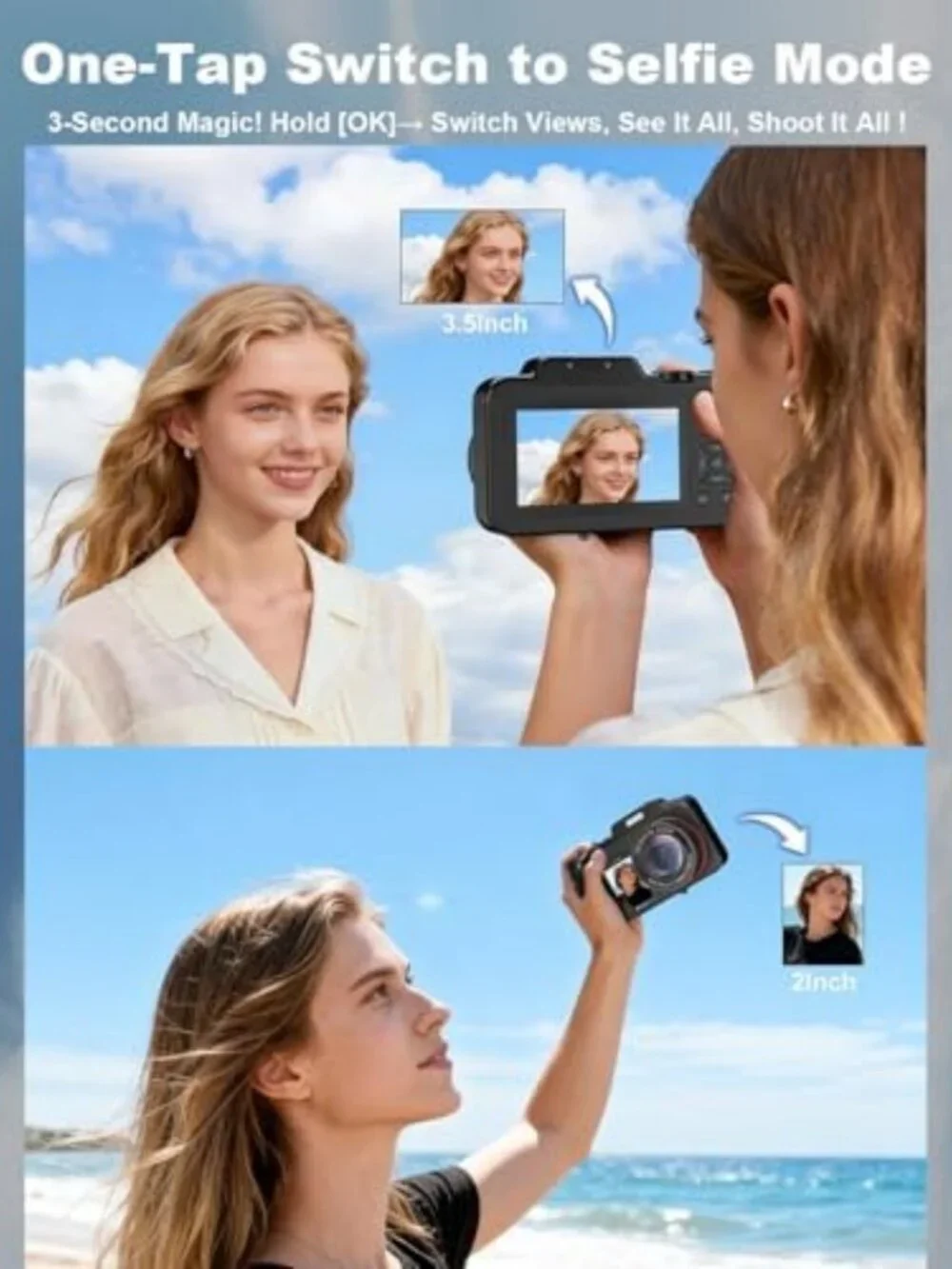 High-Performance 5K Digital Camera, 80MP, 18X Zoom - Perfect for Photography